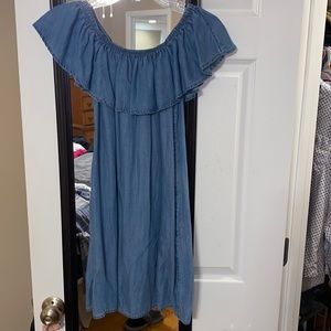 American Eagle Off the shoulder jean dress